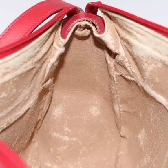 GUCCI Micro GG Supreme Shoulder Bag PVC Gold Red Auth BD174 - Picture 13 of 16